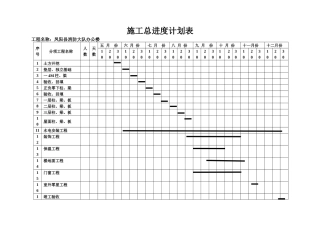 施工总进度计划表