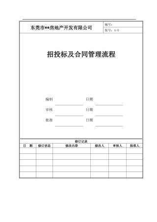 招投标及合同管理流程