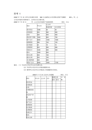 2017高级财务会计--形考1