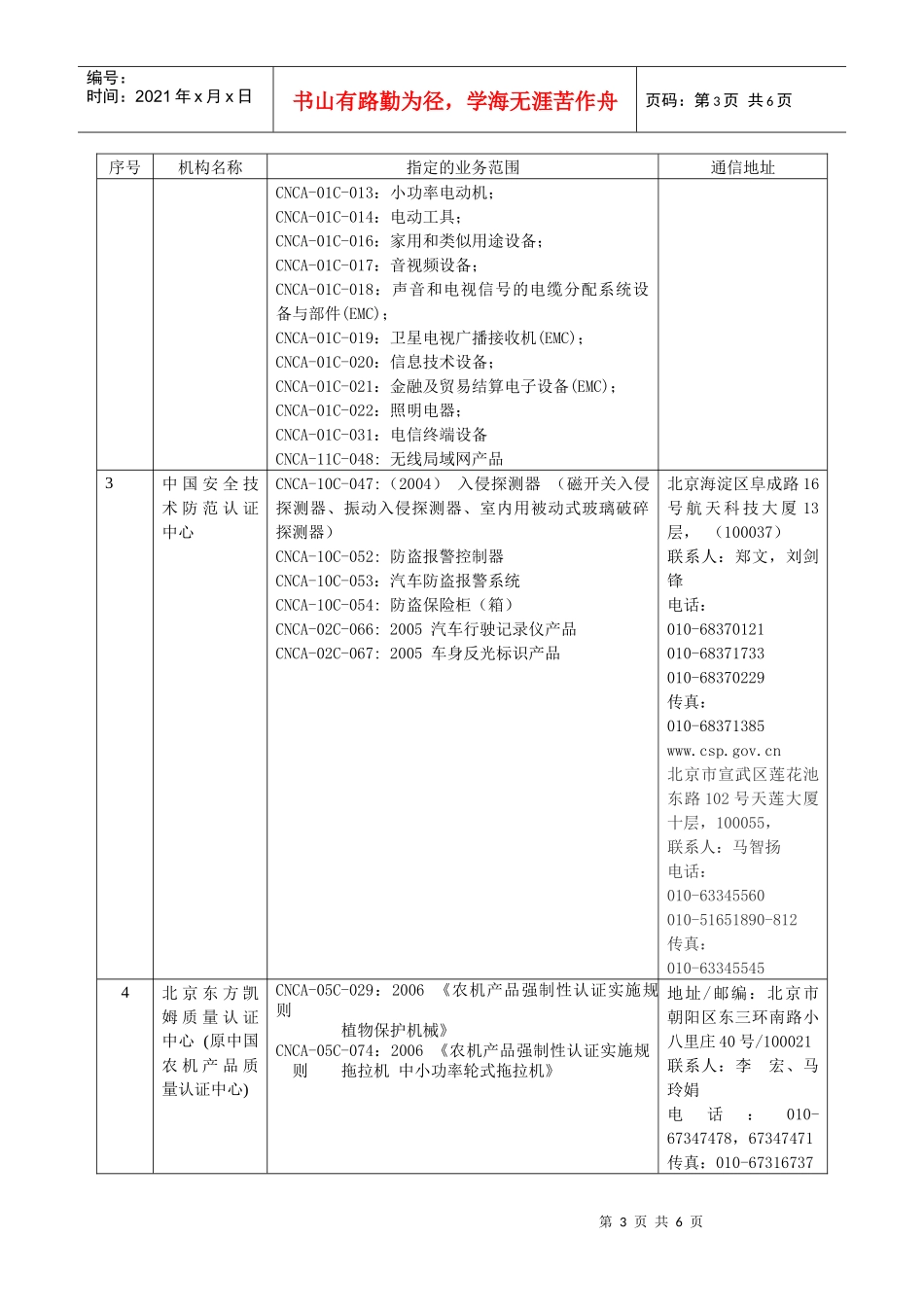 承担强制性产品认证工作的认证机构及其业务范围doc-深圳_第3页