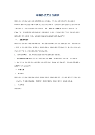 网络协议安全性测试