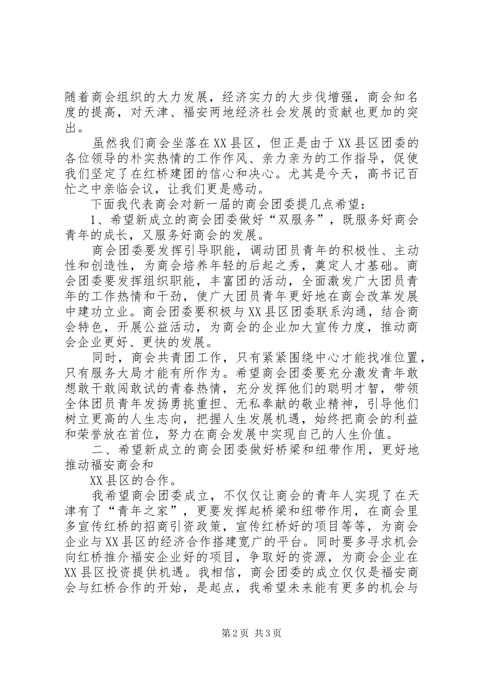 公司团委成立领导发言稿范文_第2页