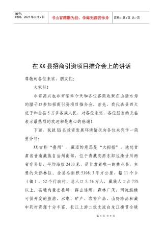 招商引资项目推介会