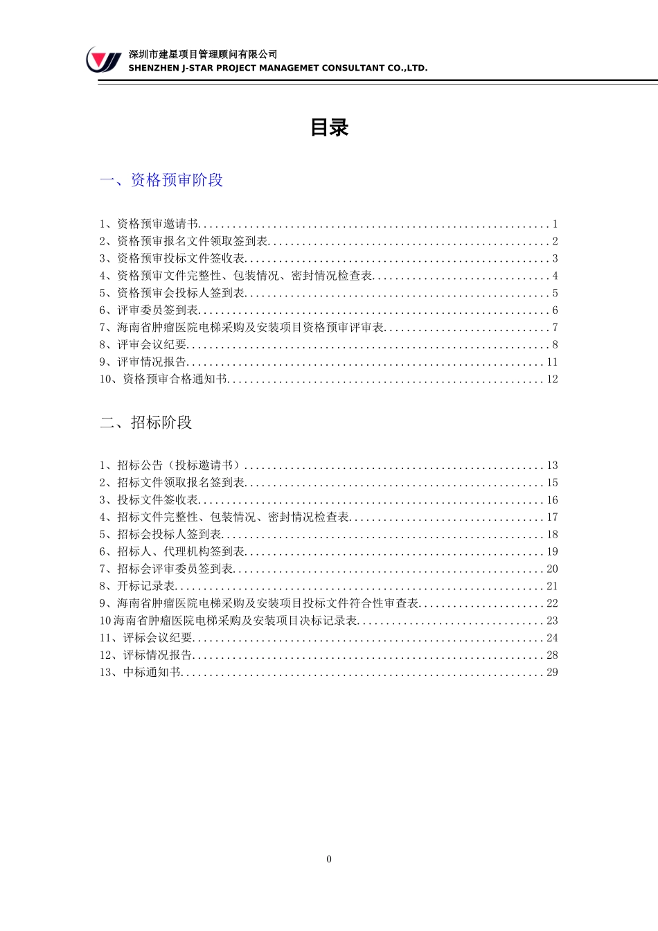 招标程序表格记录全套XXXX327_第1页