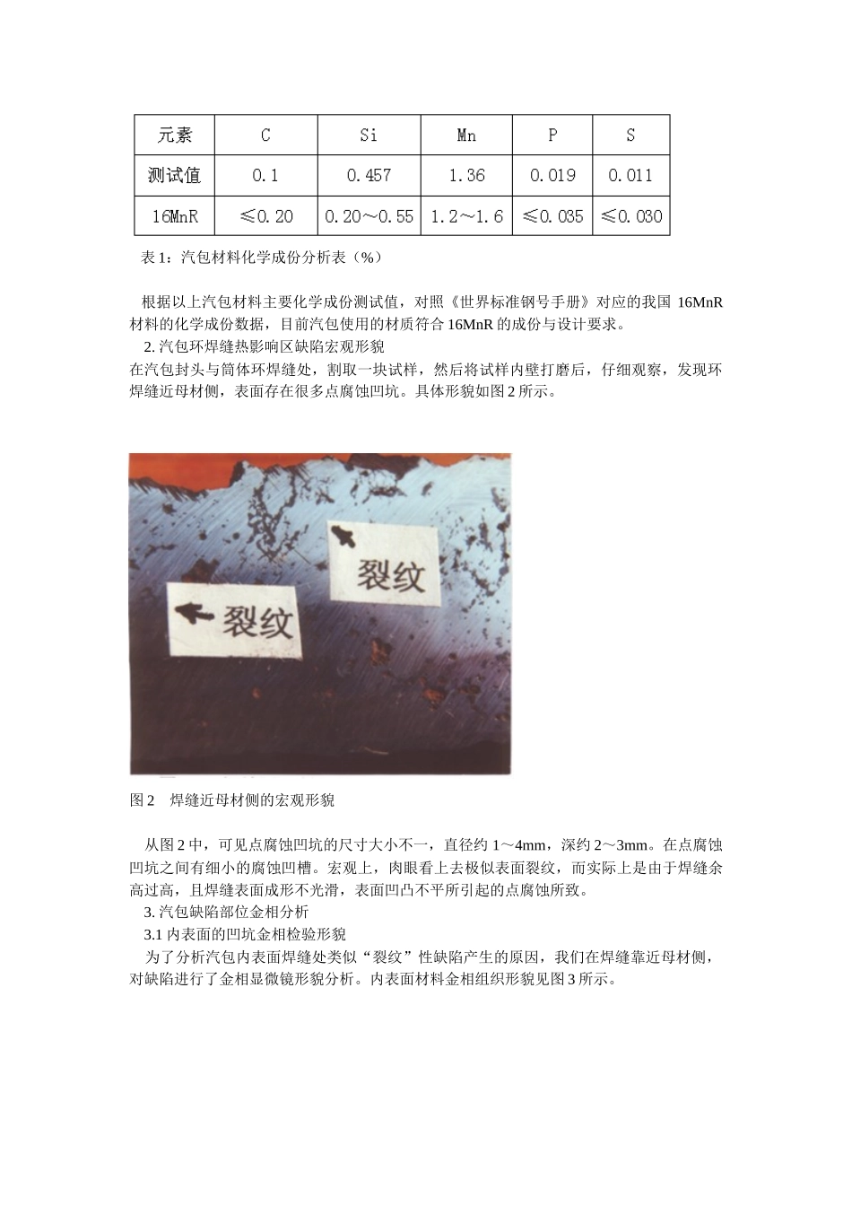 汽包内壁缺陷分析及对策方珍(上海石化设备检测中心..._第2页
