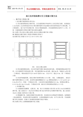 措施项目工程量计算方法