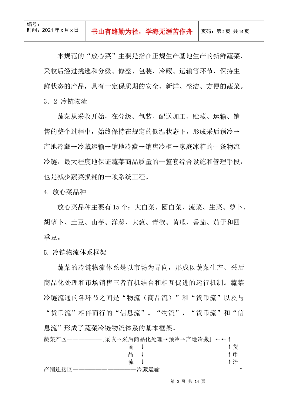 放心菜冷链物流规范_第2页