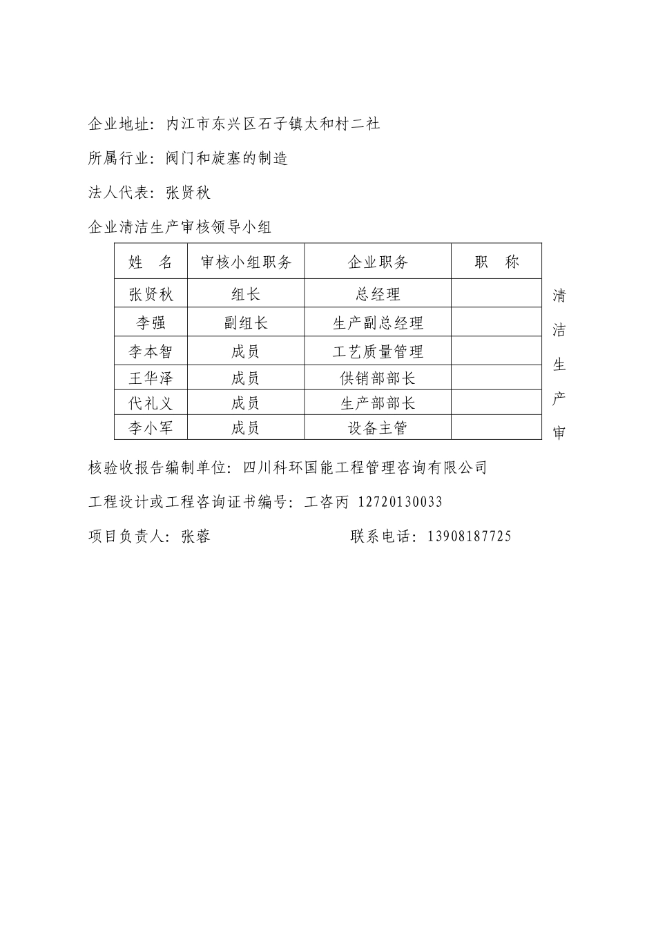 群建公司清洁生产审核验收报告_第2页
