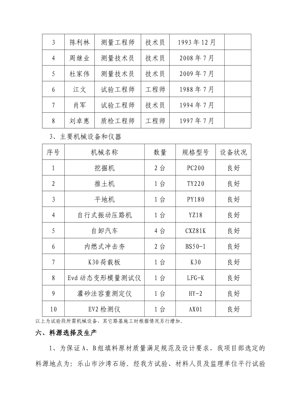 路基A、B组填料施工工艺性试验方案_第3页