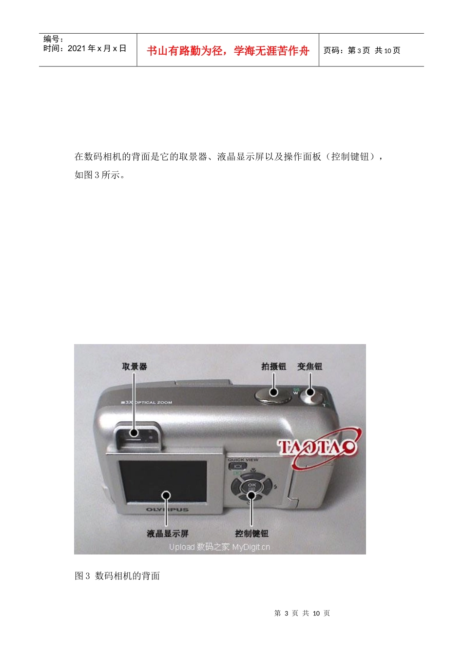 数码相机的各组成部分及基本功能_第3页