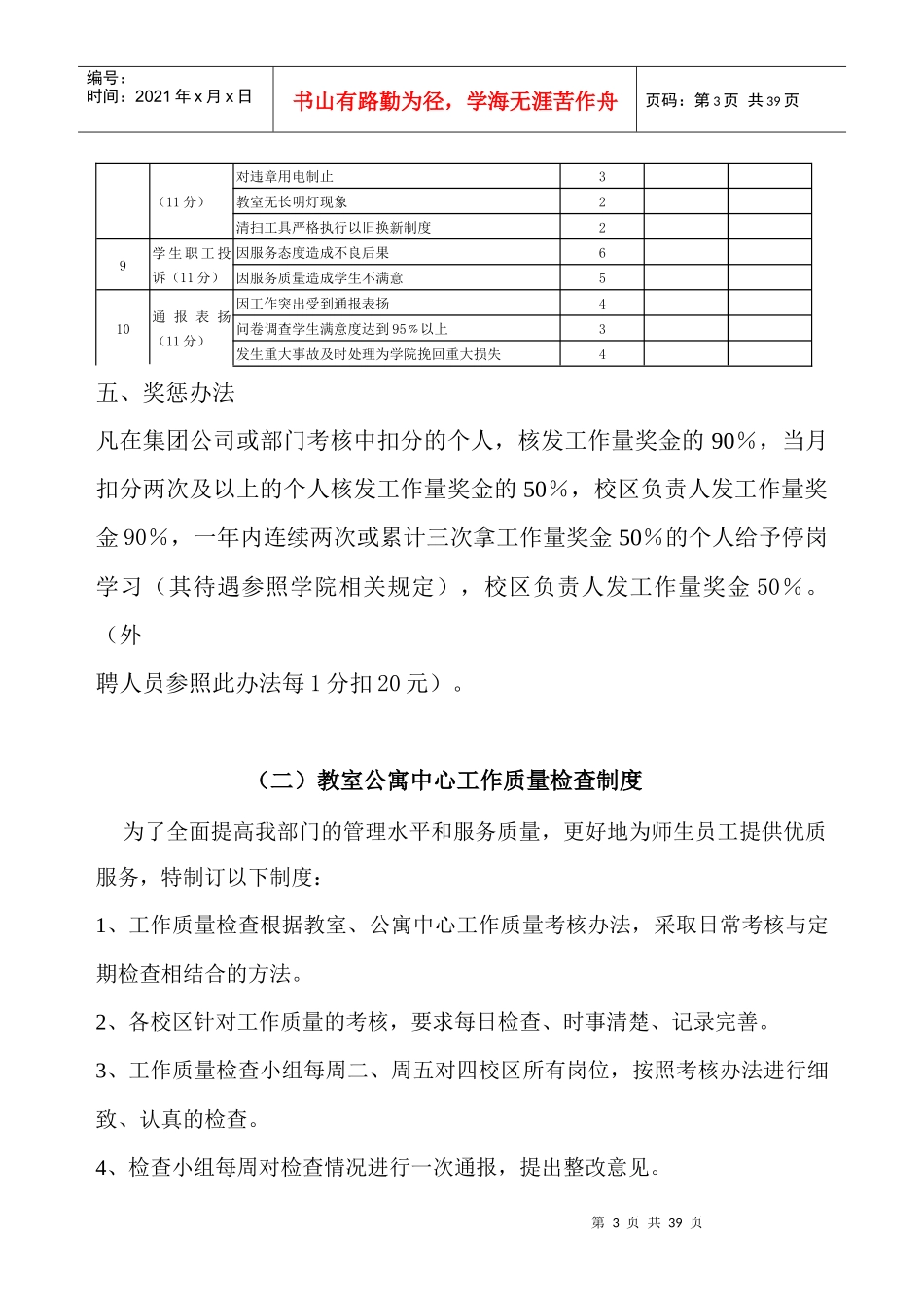 教室公寓中心规章制度_第3页