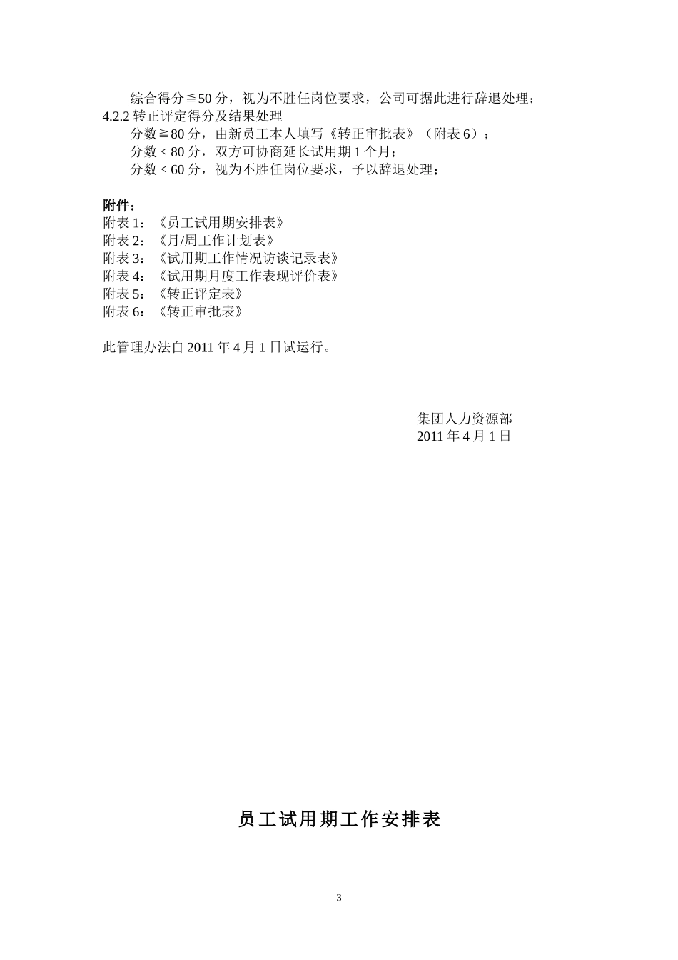 新员工试用期管理办法表格大全_第3页