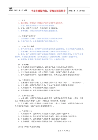 新产品开发可行性报告格式(附实例)