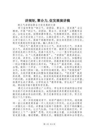 讲规矩,聚合力,促发展演讲稿 (3)