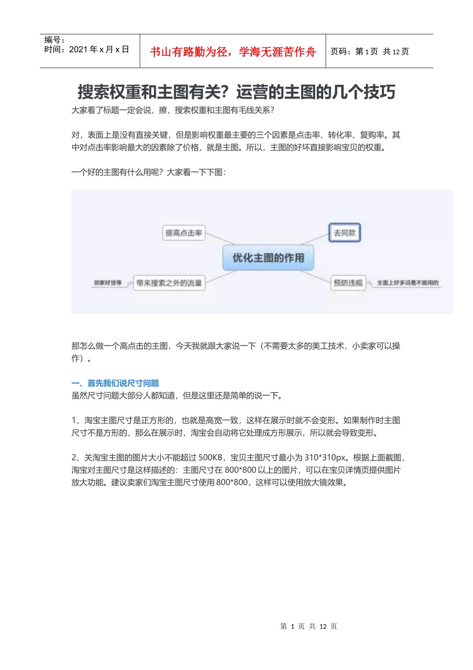 搜索权重和主图有关运营的主图的几个技巧_第1页