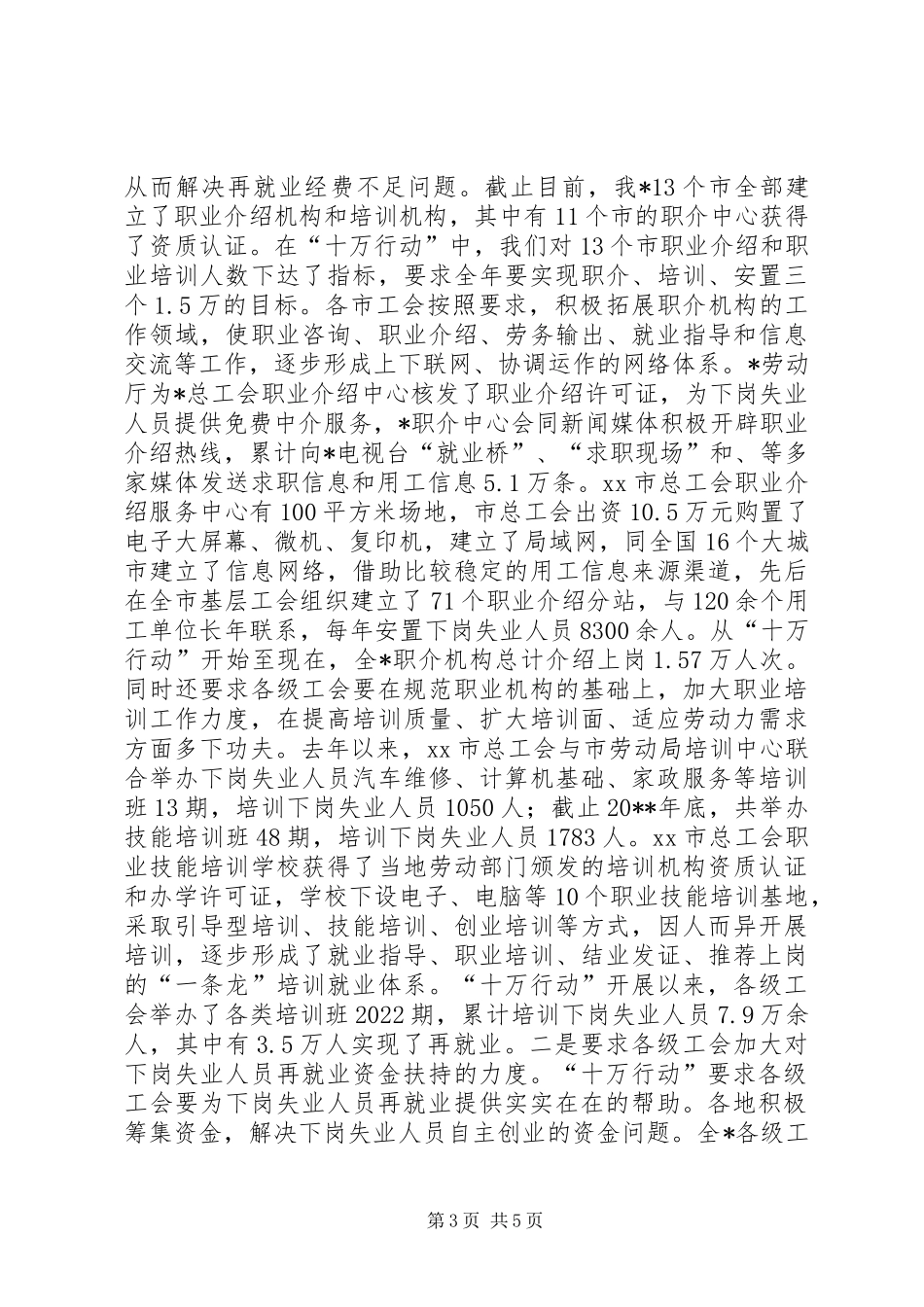 在工会促进再就业工作经验交流会上的发言稿_第3页