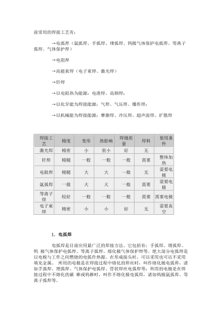 常见的焊接工艺比较