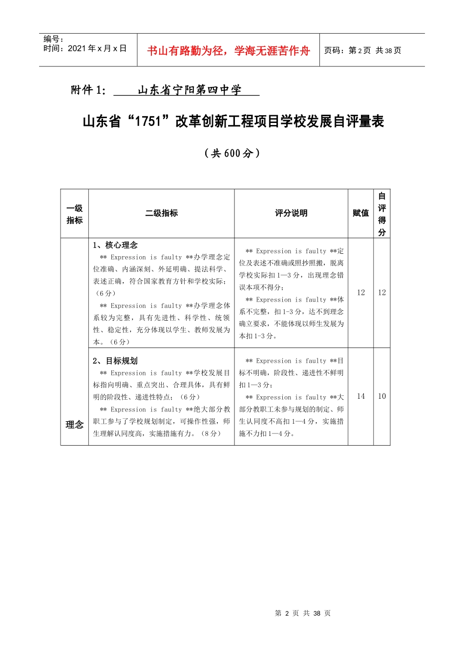 改革创新工程项目学校中期工作自评报告_第2页