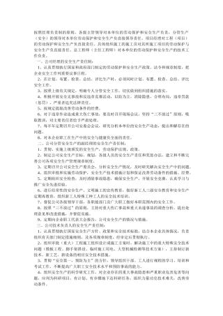 各级安全生产责任制