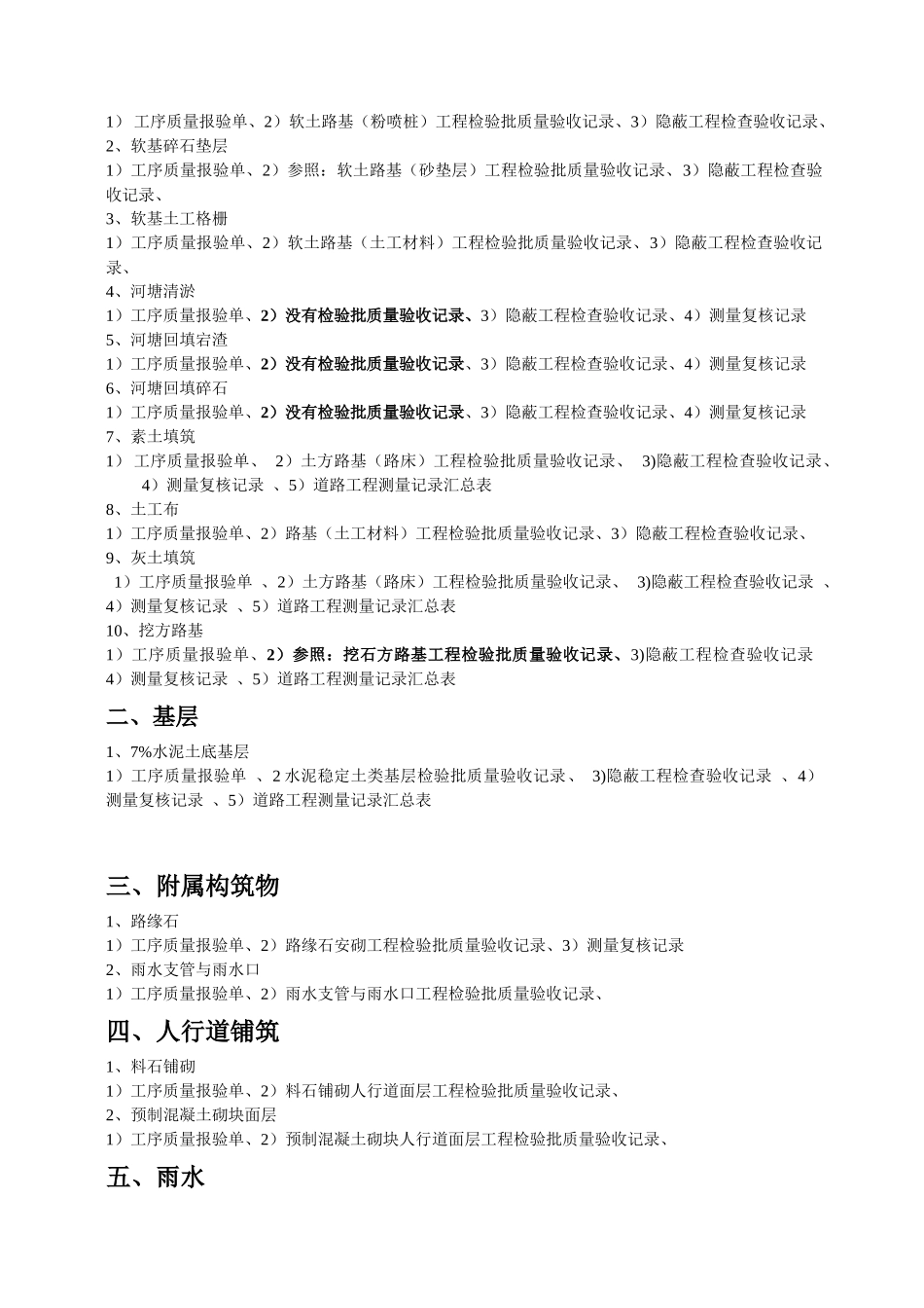江苏省市政工程检验批资料范例_第2页