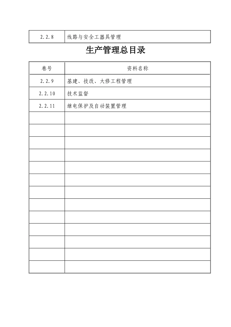 创一流资料二、生产管理组总目录_第2页