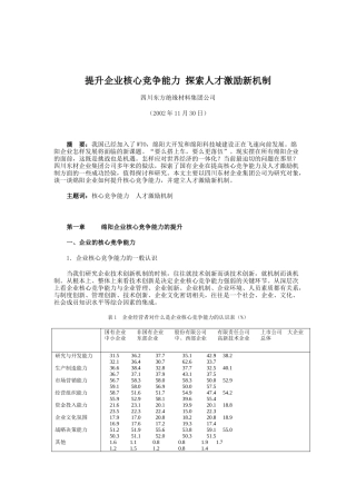 提升企业核心竞争能力