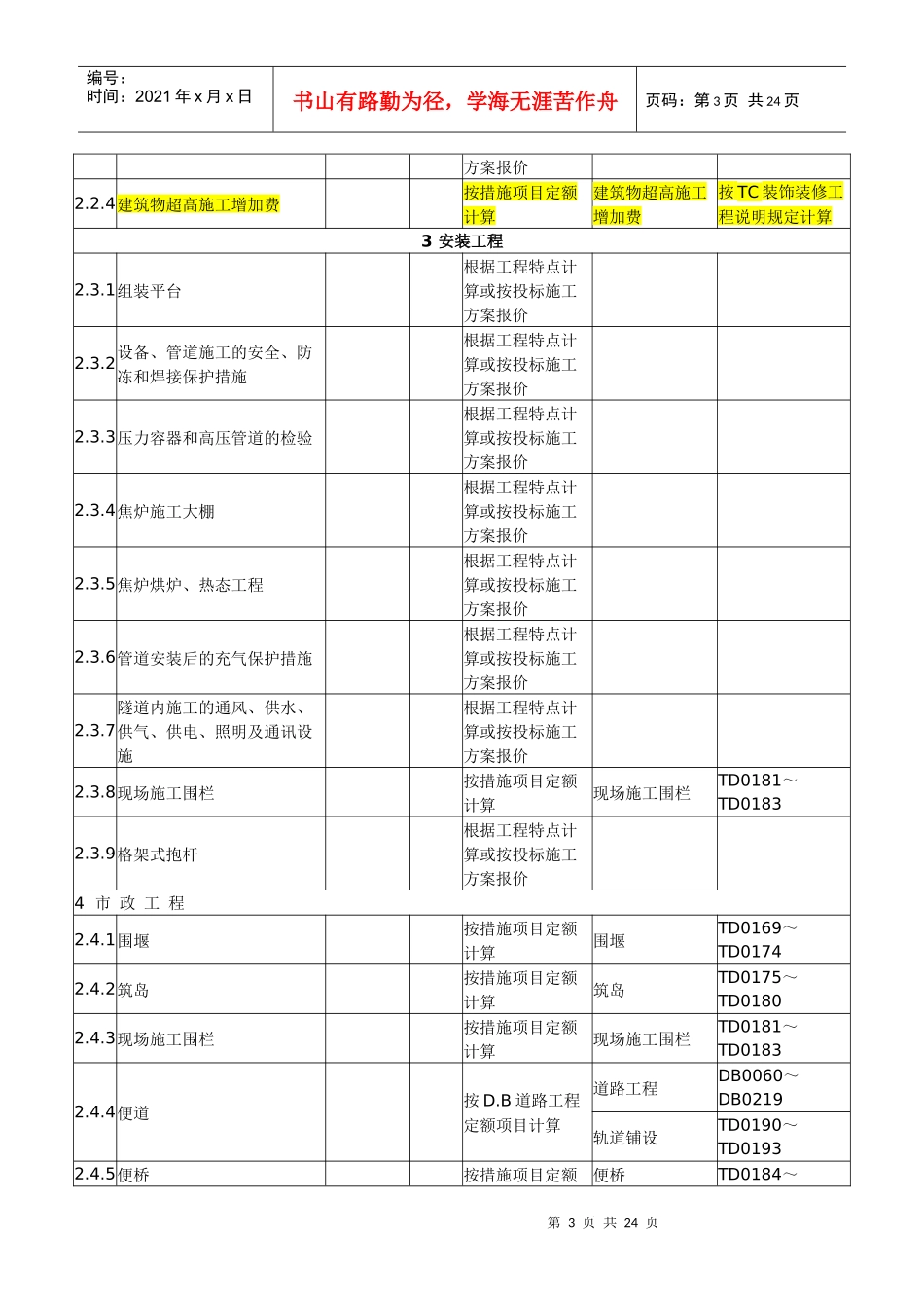 措施费项目 Microsoft Word 文档_第3页