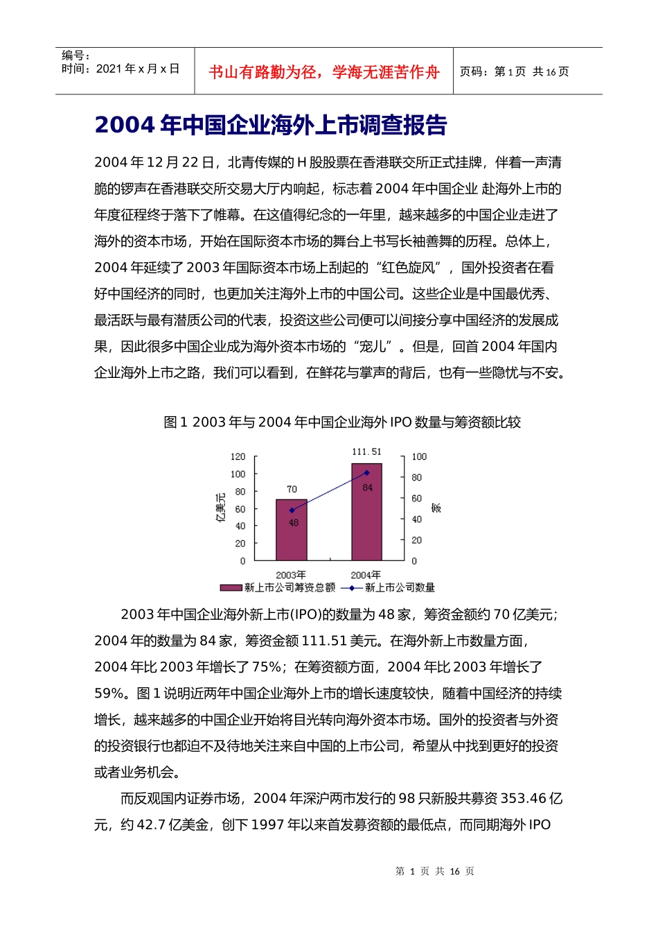 新华信_海外上市报告_第1页