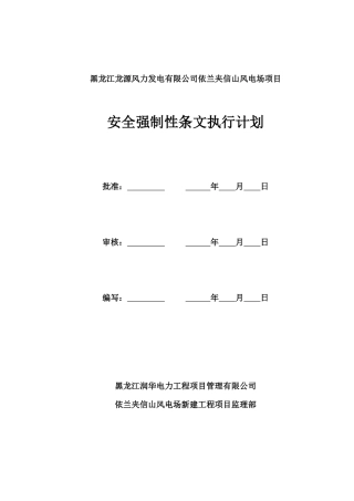安全强制性条文实施计划(1)