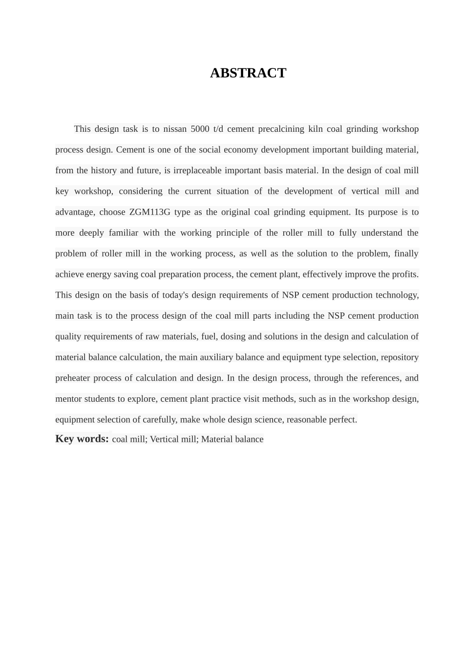 日产5000吨熟料预分解煤磨车间设计概述_第3页