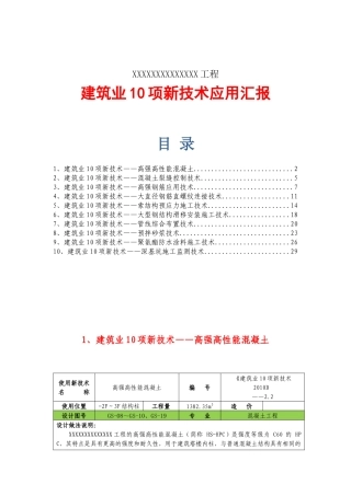 建筑工程十项新技术应用总结
