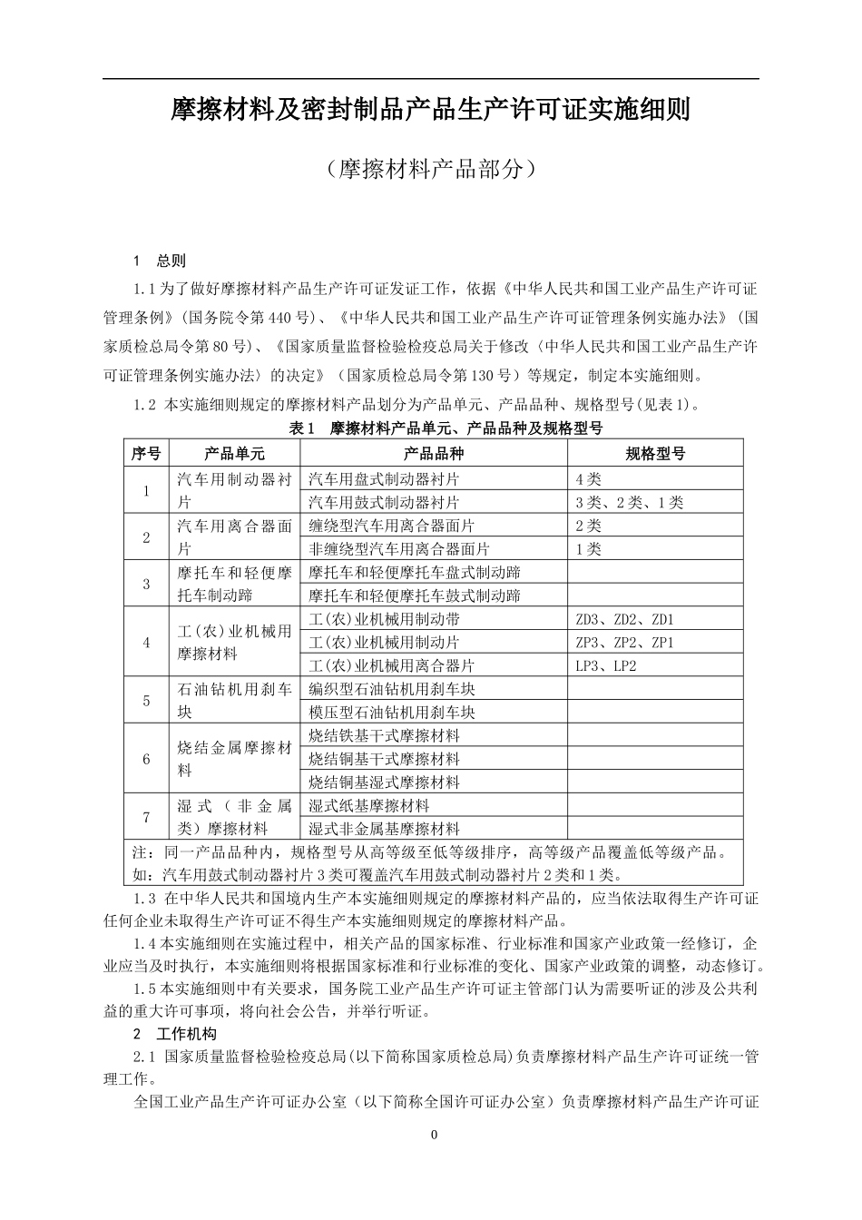 摩擦材料及密封制品产品生产许可证实施细则_第3页