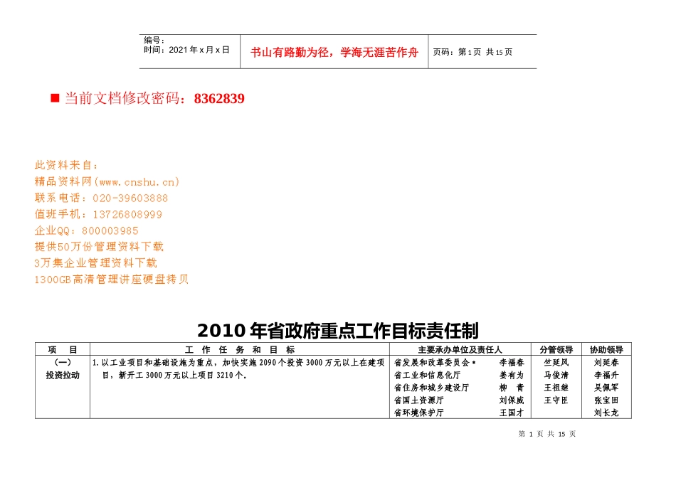 政府重点工作目标责任制_第1页