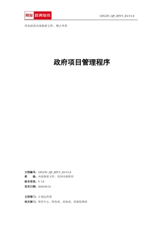 政府项目管理程序