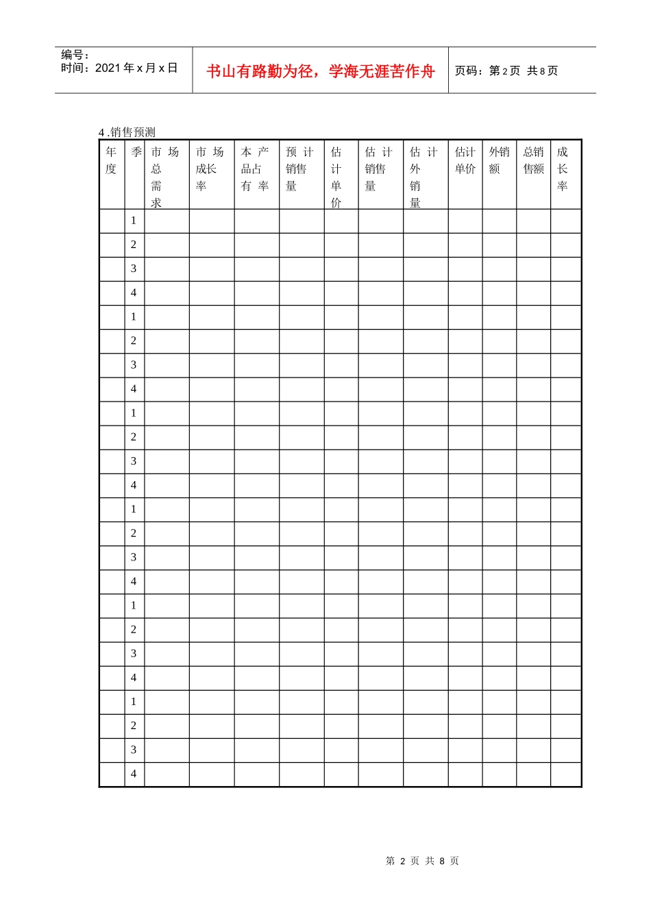 新项目开发计划(doc 8页)_第2页