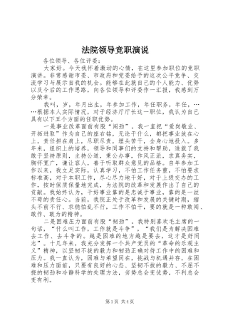 法院领导竞职演说稿 (4)