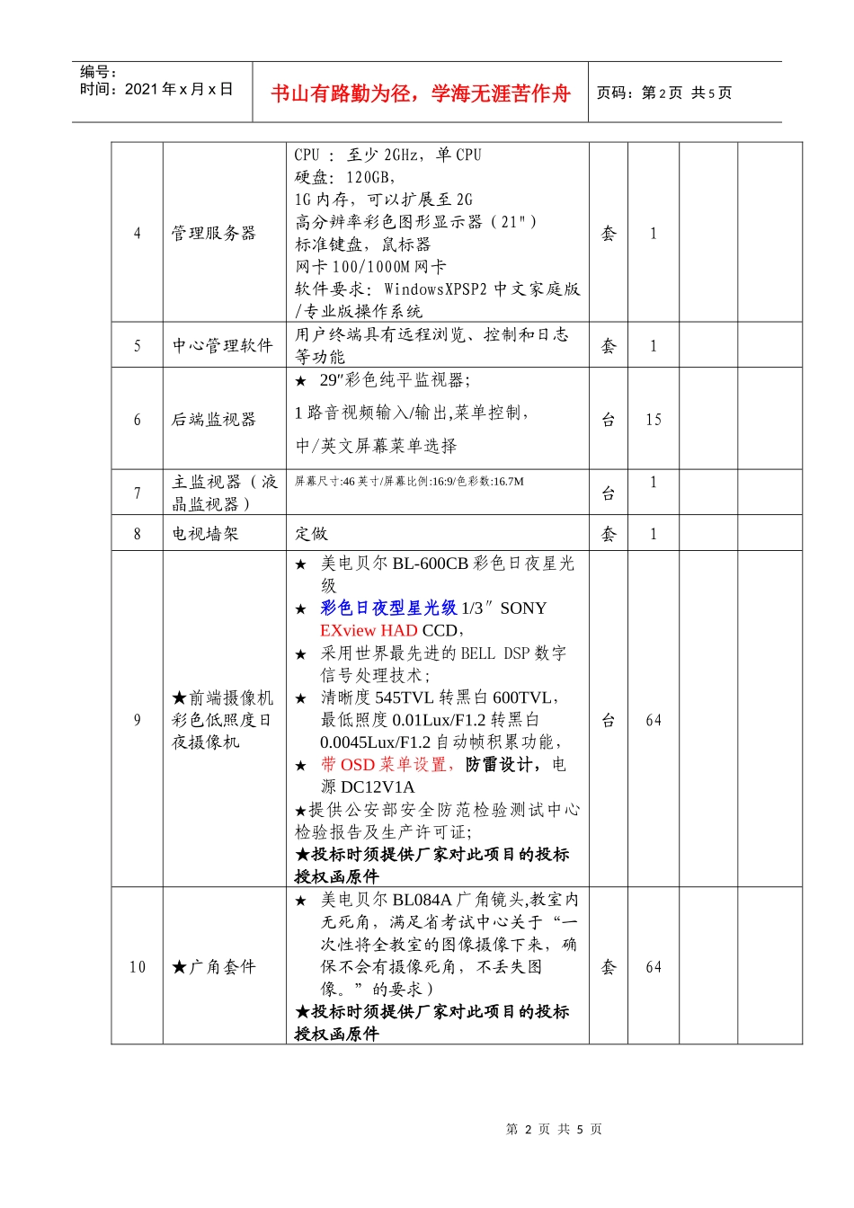 新丰县一中(新校区)网络监控系统项目_第2页