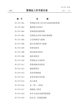 新版管理处工作手册A版