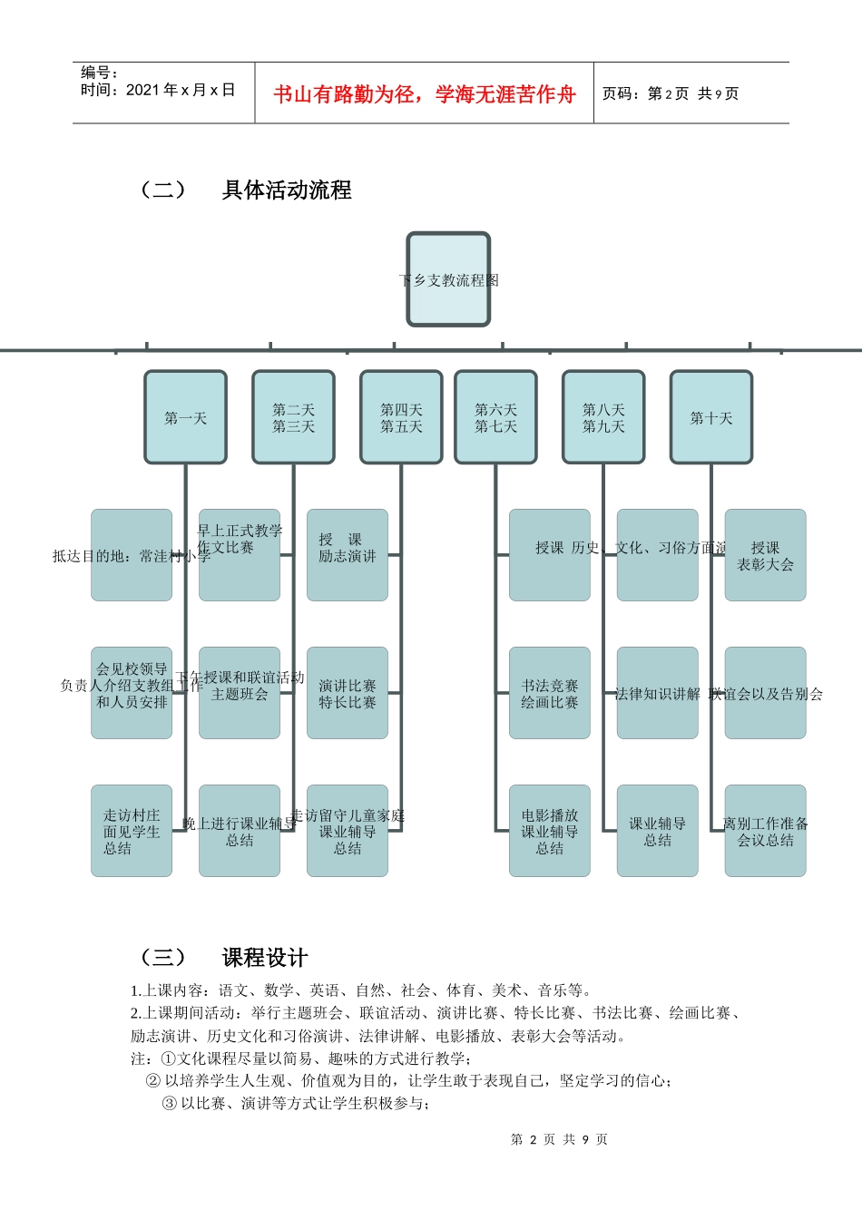 支教策划书之活动开展_第2页