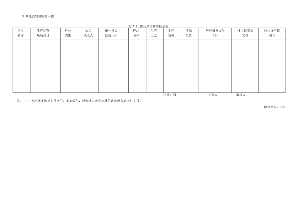 新版企业环境管理台账模板_第2页