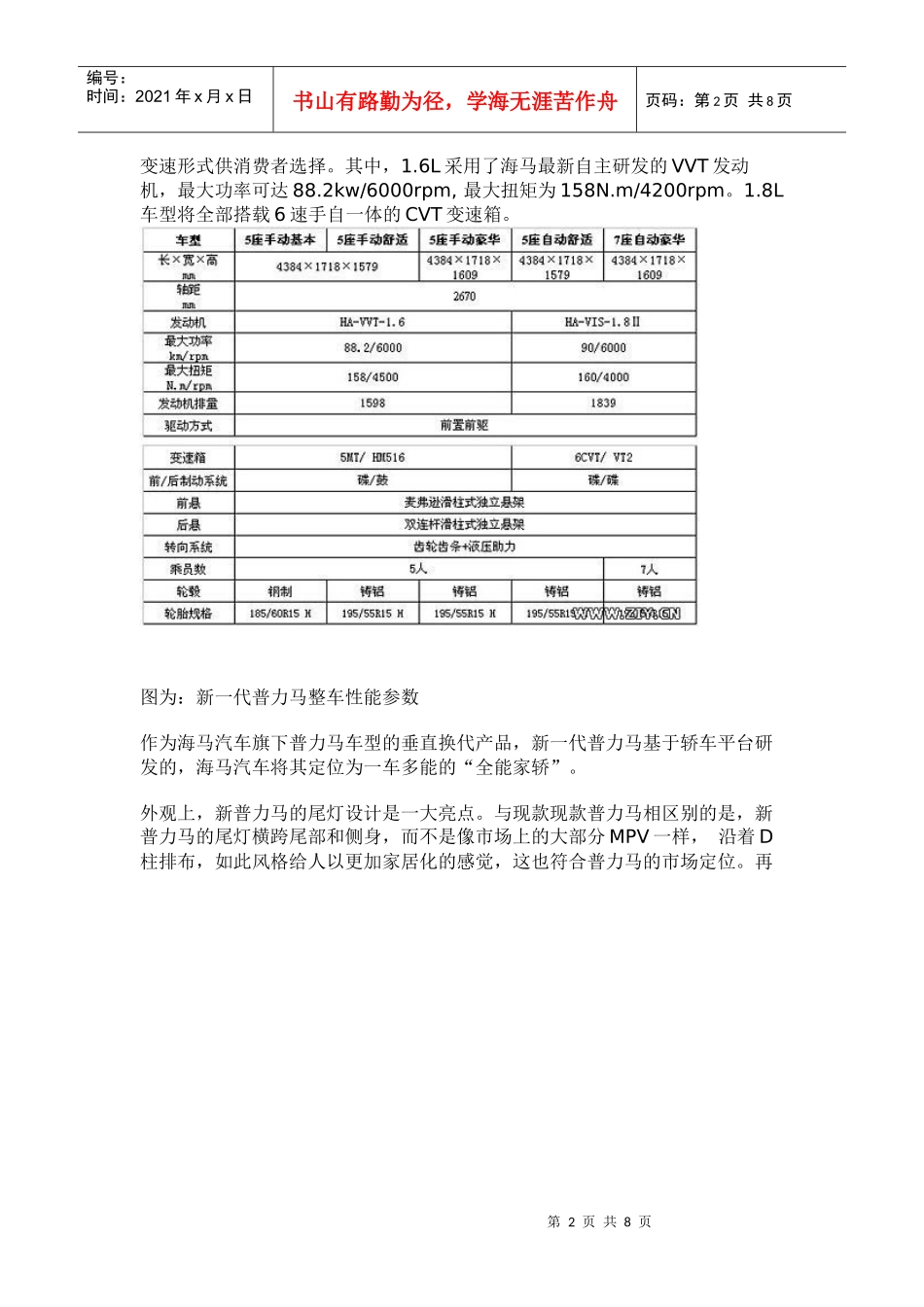 新一代普力马今日上市_第2页