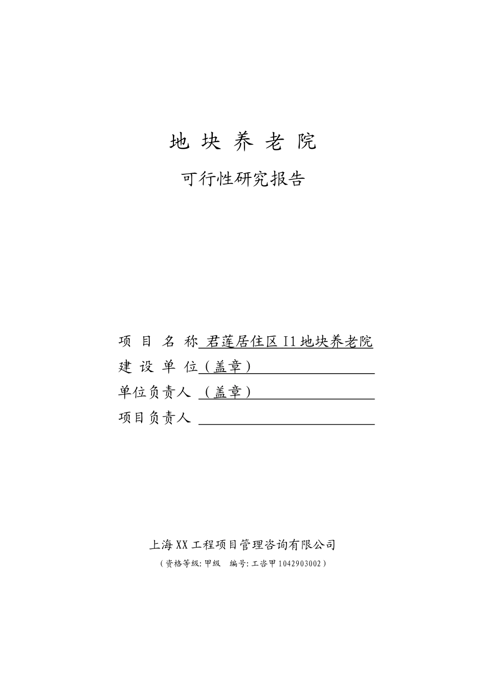 新型养老院建设项目可行性研究报告_第1页