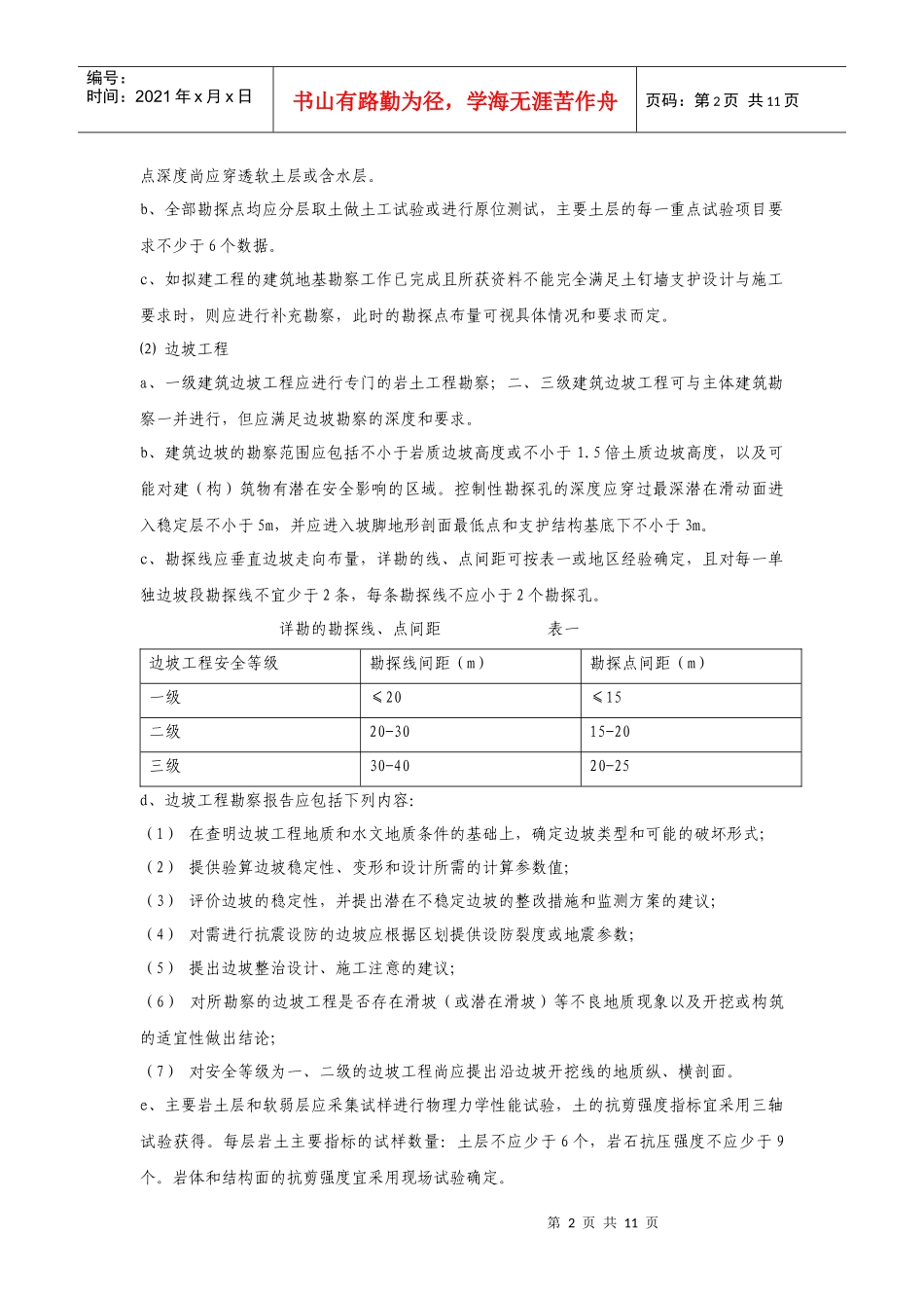 排桩式锚杆(索)支护工程监督要点_第2页