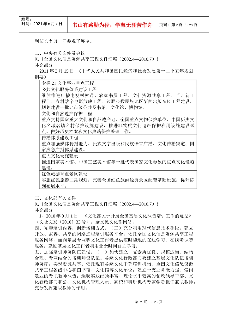 文化共享工程知识竞赛复习资料2_第2页