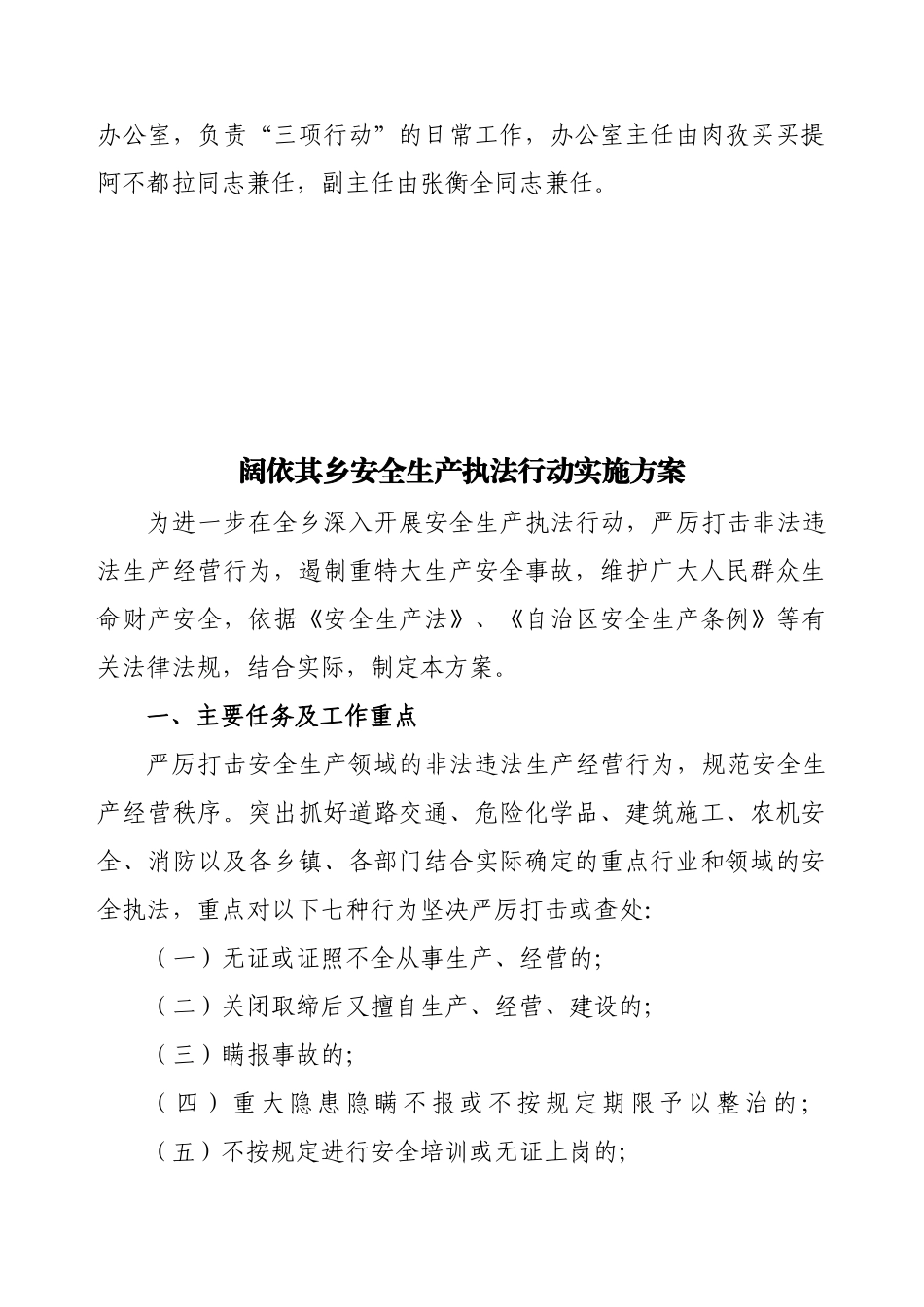 安全生产三项行动实施方案_第2页