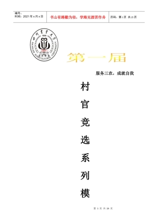 改后的村官模拟选举策划