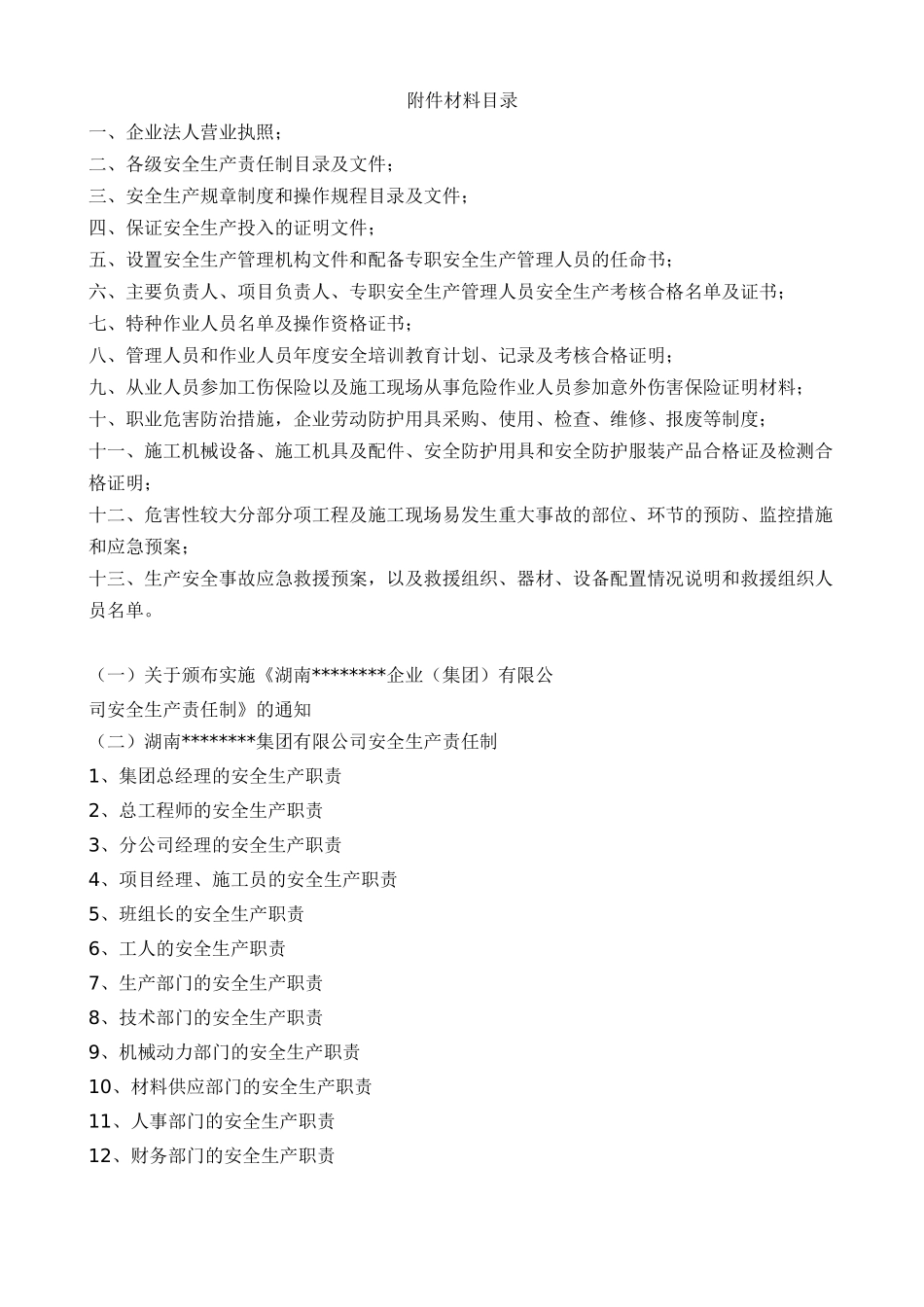 某公司安全生产责任制汇编( 48页)_第1页