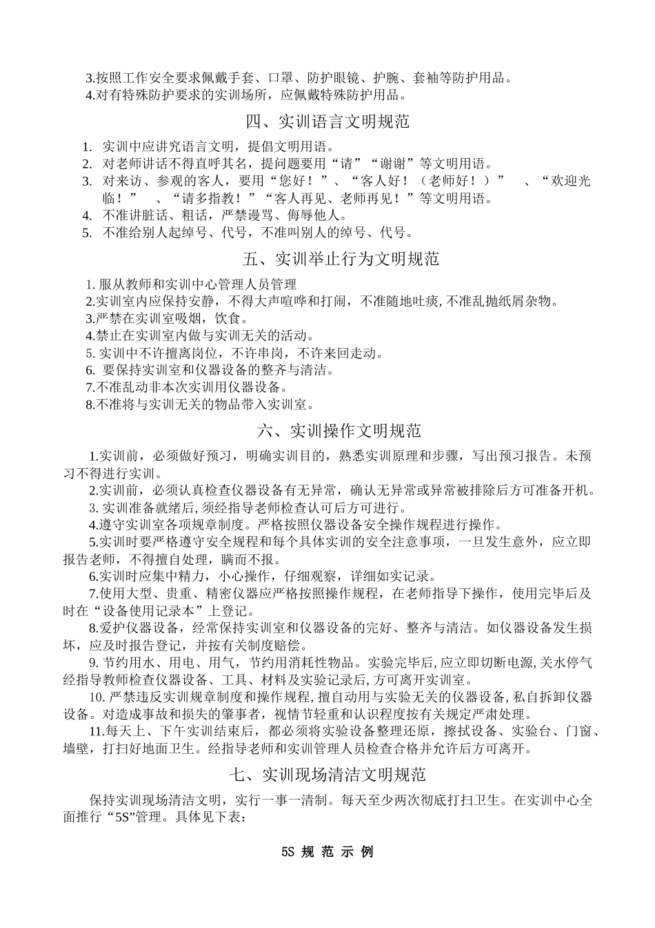 徐州工业职业技术学院材料工程系实训中心实训文明规范_第2页