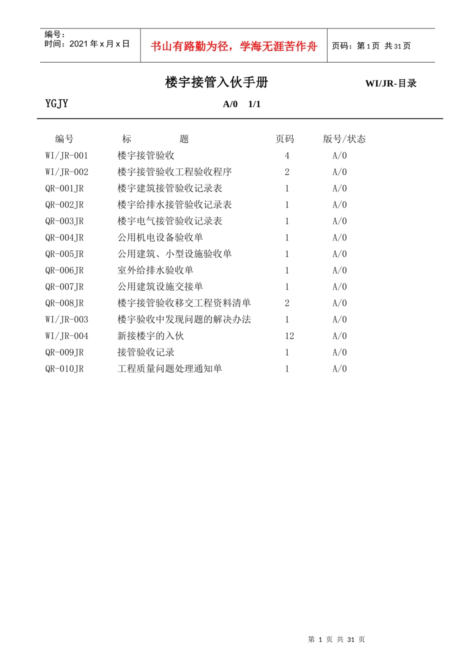接管入伙管理手册_第1页