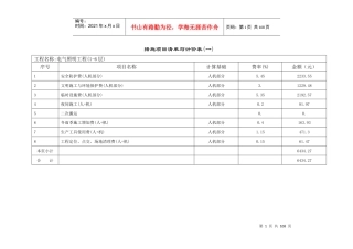 措施项目清单与计价表(一)